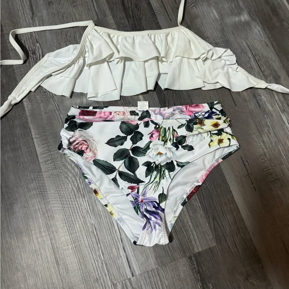 Floral Ruffle Bikini Set Kids/Tween - Picture 1 of 5